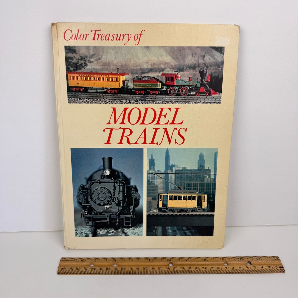 Vtg 70s Color Treasury of Model Trains Hardcover Book w Pictures‎ Text READ